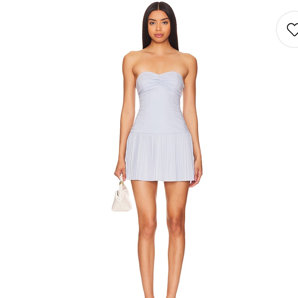 Destiny Strapless Dress in Blue